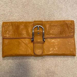 BCBG leather clutch